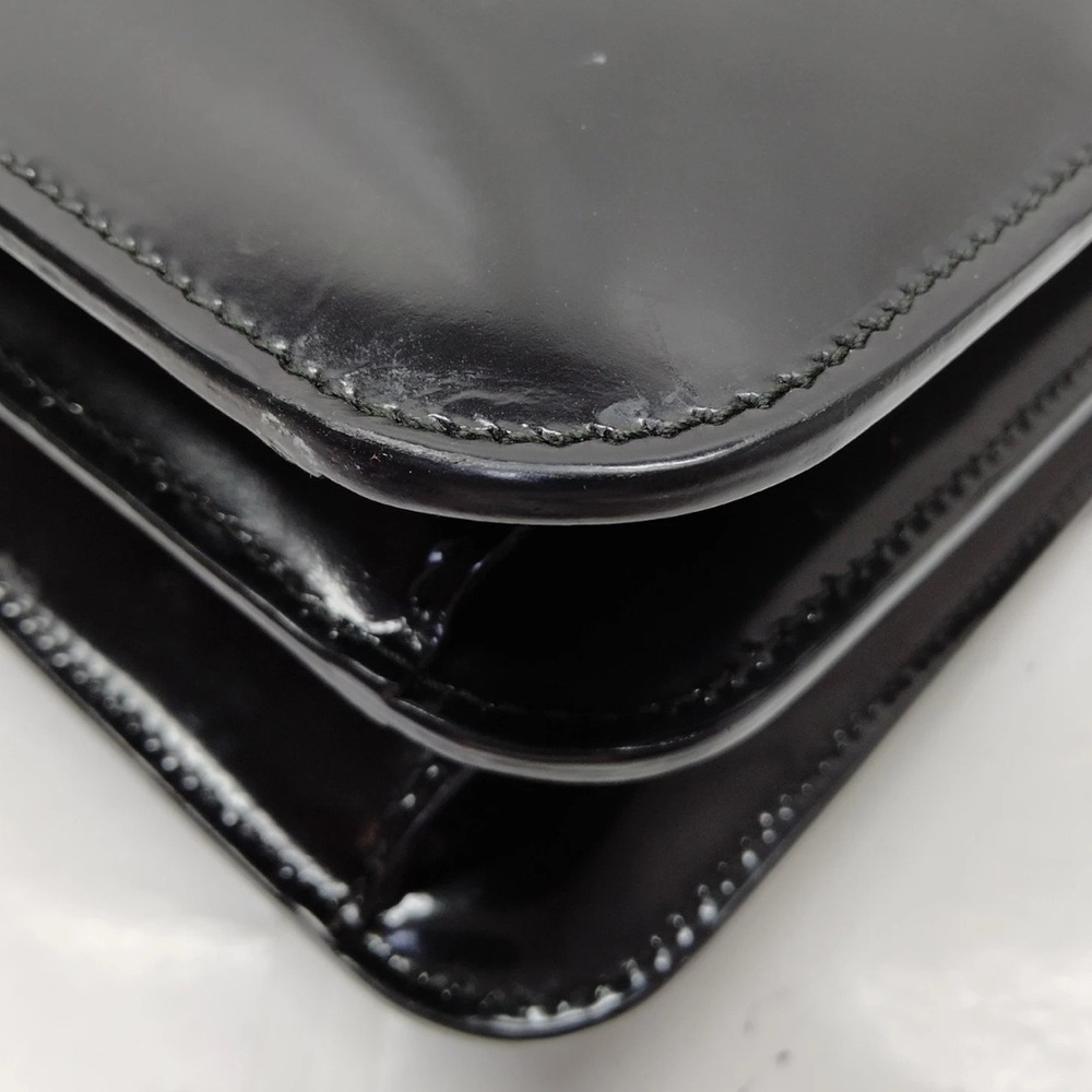 Authentic Gucci Black Leather Chain Shoulder Bag Gucci Black Patent leather - Picture 9 of 16